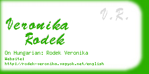 veronika rodek business card